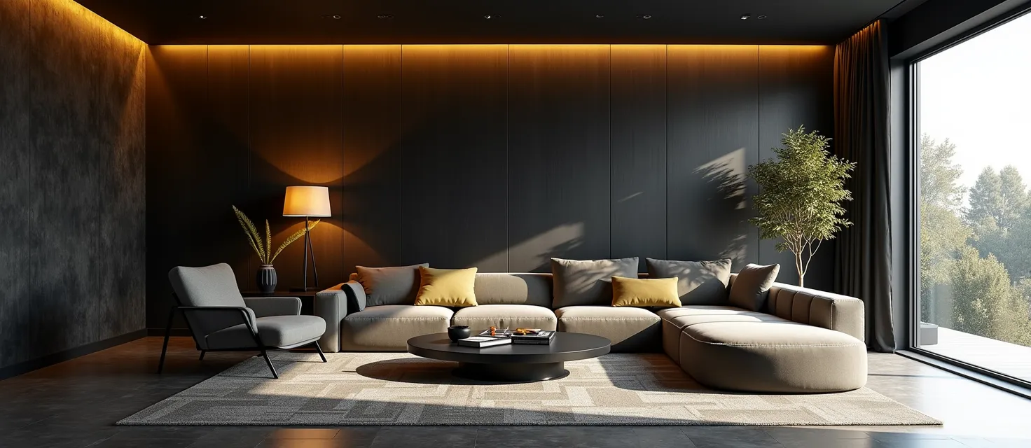 Ambiente sofisticado com cortina
